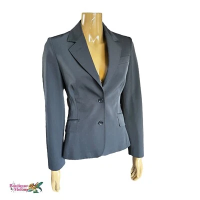 Duca d' Andrea Италии черный капсулы гардероб куртка женщин размер 4 сшитый крой - Изображение 1 из 4