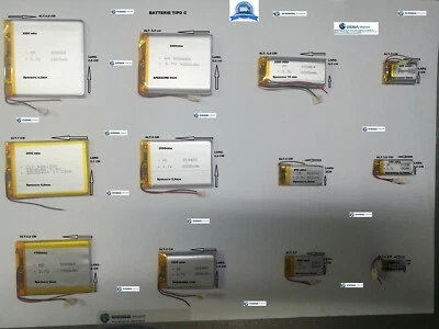 BATTERIE A LITIO DI POLIMERI varie mha dispositivi elettronici  cuffie,gps,led - Immagine 1 di 3