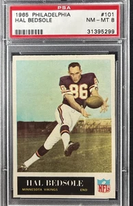1965 PHILADELPHIA #101 HAL BEDSOLE PSA 8 (RC) VIKINGS NICELY CENTERED Set Break - Picture 1 of 2