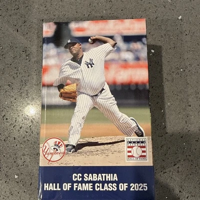 2025 NEW YORK YANKEES CC SABATHIA REPLICA HALL OF FAME PLAQUE SGA 9/7/25 IN HAND - Image 1 of 2