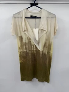 Cividini Hand-Painted Brush-Stroke Short Sleeve Dress Size 8 - Picture 1 of 4