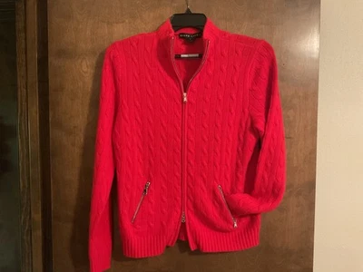 Ralph Lauren Black Label Cashmere Cardigan XL Gorgeous Christmas Red! - Image 1 of 4