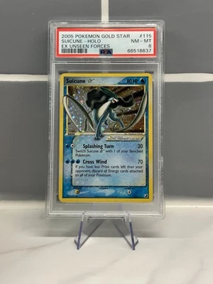 Pokémon - Suicune Gold Star - 115/115 - EX Unseen Forces - PSA 8 - NM-MT - Image 1 of 2