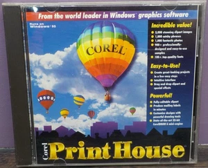 Corel Print House for Windows CD Runs on Windows 95 and IBM PC 486 DX Clipart - Picture 1 of 7