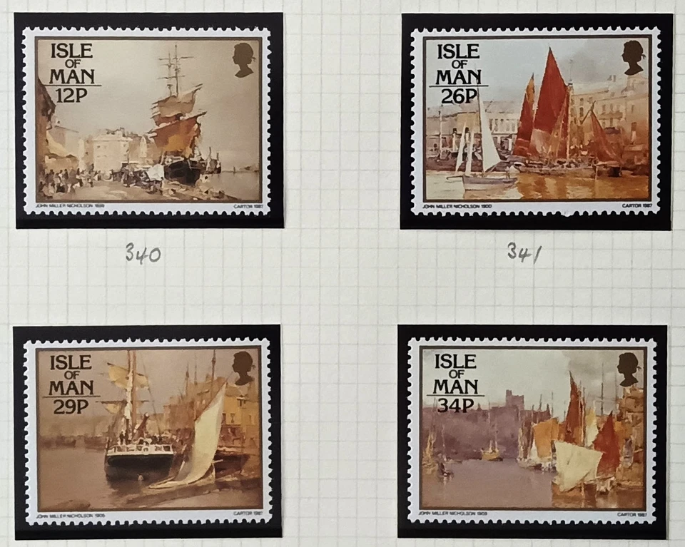 Juego de pinturas Isla de Man 1987 de John Miller Nicholson sin montar como nuevo. Foto 1 de 1