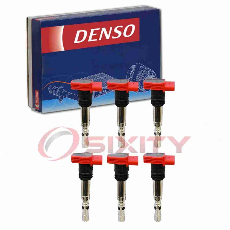 Bobinas de encendido directo Denso de 6 piezas para Audi A6 2002-2004 3,0 L V6 cable de chispa bx Foto 1 de 4
