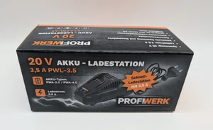 Profiwerk Ladestation 20V, 3,5A PWL-3.5 Werkzeug-Akku - PARKSIDE X20V kompatibel - Bild 1 von 7