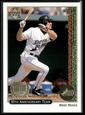 Wade Boggs 1999 Upper Deck 10th Anniversary Team #X15 Tampa Bay Devil Rays - Image 1 of 2