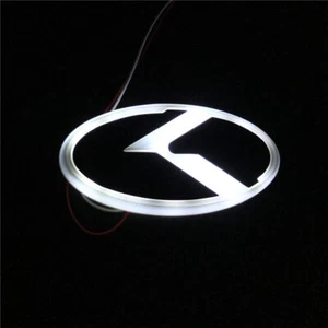 110mm 4.3 In 3D Blanco LED K Capucha Emblema Frontal Trasero Insignia para KI K5 Optima - Imagen 1 de 5