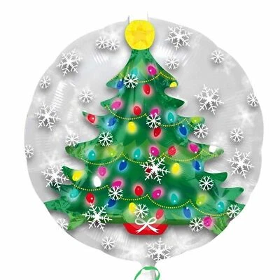 CHRISTMAS INSIDERS COPO DE NIEVE TRANSPARENTE CON GLOBO DE ÁRBOL DE ALUMINIO DENTRO GLOBO DE NIEVE ORB  Foto 1 de 3