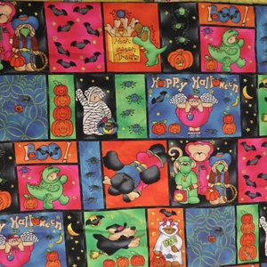 Halloween Teddy Bears Grandma's Attic 3/4 yards South Sea Imports SSI #112 - Picture 1 of 2