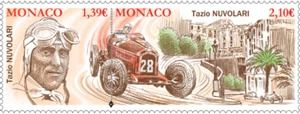 Monaco 2025 LEGENDARY FORMULA 1 DRIVERS -TAZIO NUVOLARI Pair Stamps MNH - Picture 1 of 1
