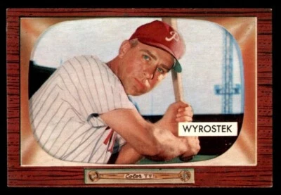 1955 Bowman Baseball #237 Johnny Wyrostek VG/EX *j1 - Image 1 of 2