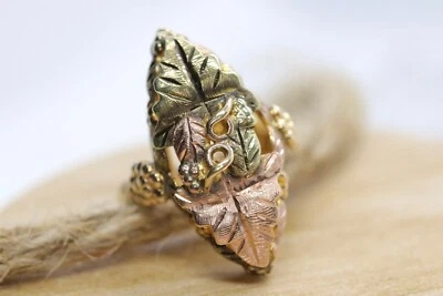 Black Hills Gold Ring. 10k Multi-Tone Black Hills Gold Statement Ring. Size 7.5  - Image 1 of 4