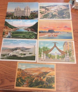 7 Vintage POSTKARTEN Utah / Bingham Canyon / Salt Lake City / Mormonentempel - Bild 1 von 7