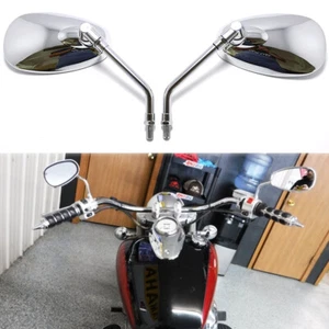 Chrome Motorcycle Side Mirrors For Yamaha Virago XV250 XV535 XV920 XV1000 XV 250 - Picture 1 of 11