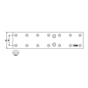 STOCK CLEARANCE R/BRAKE SHOE FOR T1 3-TON -87 NO LEVER 220MMX55MM PERROT - Picture 1 of 3