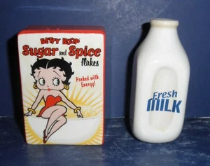 Vandor Kiss the Cook Betty Milk & Cereal Shakers- New in Box- #10231 - Picture 1 of 6