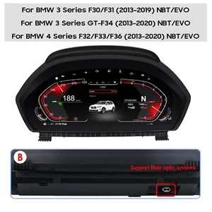 Digital Instrument Cluster For BMW 3 4 Series F30 F31 F32 F36 320i Speedometer - Picture 1 of 12