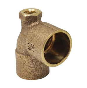 Libra Supply 3/4'' x 1/8'' x 3/4'' inch Brass Baseboard Tee C x FIP x C, 5 Pack - Picture 1 of 4