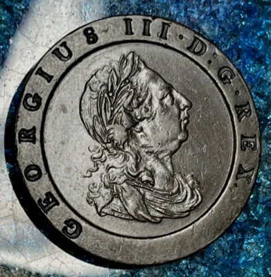 HIGH GRADE Great Britain George III 2 Pence 1797  XF+/ AU  Britannia Low Mintage - Image 1 of 4