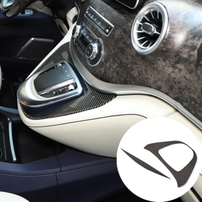 Tapicería adhesiva panel de control central de carbono para Mercedes-Benz Clase V W447 2015-21 - Imagen 1 de 4