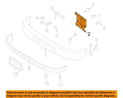 Soporte de montaje de parachoques delantero izquierdo 8C2Z17B884A Ford OEM 08-14 E-350 Super Duty Foto 1 de 2