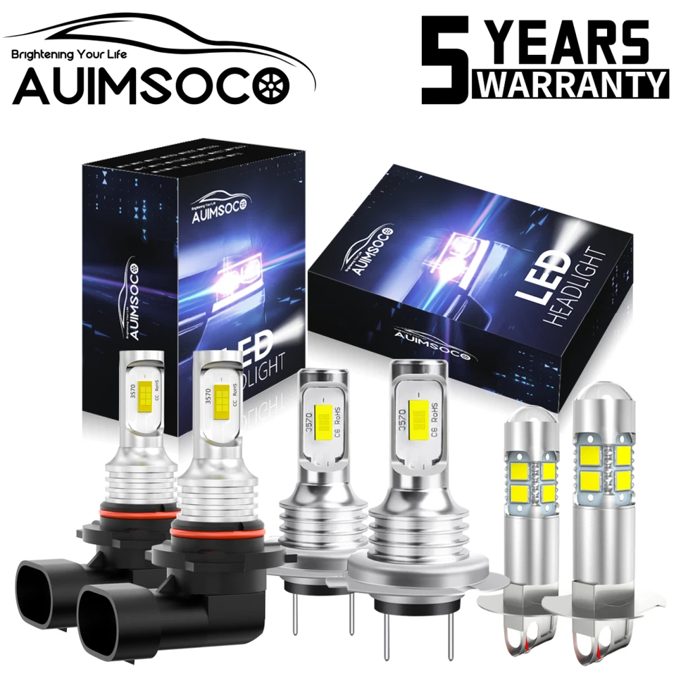 For Subaru Tribeca 2008-2014 Combo 9005+H7+H3 LED Headlight Fog Light Bulbs Kit - Image 1 of 4