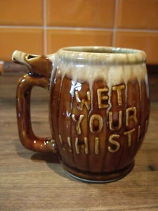 Pottery Tankard - Whistle For Your Beer - Wet your Whistle - Whistle Handle - Picture 1 of 2