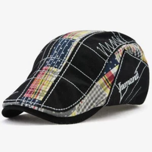 Hombres Newsboy Sombrero Patchwork Boina Taxista Gatsby Hiedra Gorra Conducción Ajustable Nuevo - Imagen 1 de 22