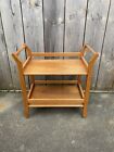 Retro Vintage Wooden Oak Buffet Table Drinks Tea Stand  with Shelve