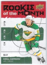 2020-21 Upper Deck Game Dated Moments Rookie Of The Month Kirill Kaprizov #/499