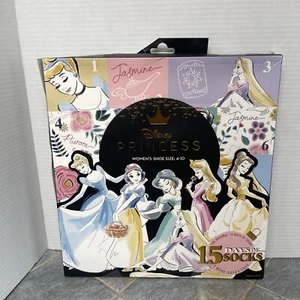 15 Days Of Socks Disney Princess Damenschuhgröße 4-10 - Bild 1 von 7