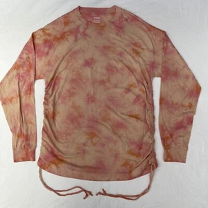 Victoria’s Secret vs Pink Tie-Dye Campus Long Sleeve Ruched Tee Shirt Cotton XS - Picture 1 of 13