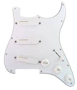 Lace Sensor Hot Gold w/ 13.2 k bridge Loaded Pickguard - white - Picture 1 of 1