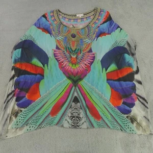 Camilla Kaftan tunica donna taglia unica multicolore in seta impreziosita top svettante - Foto 1 di 12