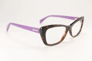 Monturas de gafas Just Cavalli de diseño completo RX 53-14-140 de tortuga y púrpura - Imagen 1 de 7