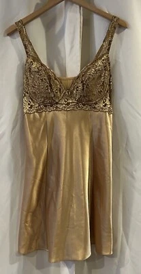 VESTIDO VINTAGE 1998 VICTORIA SECRET SLIP BUSTIER dorado talla grande Foto 1 de 4