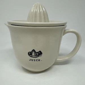 Rae Dunn Magenta Ivory Juice with Juicer Icon Farmhouse Artisan Collection - Picture 1 of 9