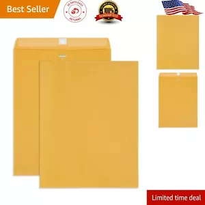 Durable 28lb Kraft Clasp Envelopes, 12x15.5-Inch for Secure Storage - 100 Pack - Picture 1 of 4