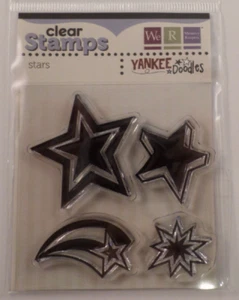 Clear Stamps Yankee Doodles Stars Cling Rubber Stamp Set - Picture 1 of 1