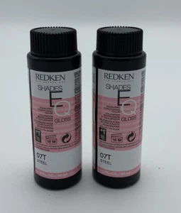 REDKEN SHADES EQ GLOSS COLOR DYE 07T STEEL Lot Of 2 - Picture 1 of 2