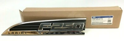 2011-2016 Ford F-250 Super Duty Lariat driver front fender chrome Emblem new OEM - Image 1 of 4