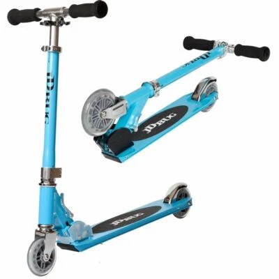 JD Bug Junior Kids MS100 Sky Blue Original Street Foldable Scooter - Image 1 of 4