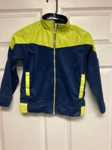 Starter Boy's Athletic Tricot Track Jacket Navy/Yellow Boy's Small 8/7 - Picture 1 of 3