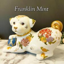 Franklin Mint Figurine Pottery Ornament Satsuma Dog OOP Hand Painted