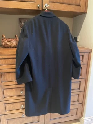 Abrigo Hombre Azul Marino, 42L, Hecho en Italia por la compañía Jacob Seigel, 70% Cordero Foto 1 de 4