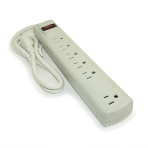 3ft 6 Outlet PERP Power Bar (14AWG/15A) with 90J Surge Protector  White - Picture 1 of 1