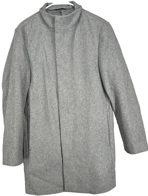 Abrigo CALVIN KLEIN Para Hombre Talla 36S Gris Mayden Calce Ajustado Mezcla de Lana Nuevo Sin Etiquetas $495 Foto 1 de 4