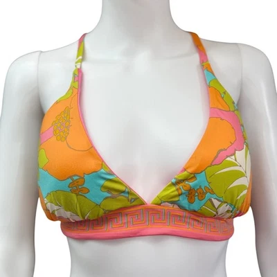 Top de bikini Trina Turk para mujer estampado floral multicolor talla 14 nailon spandex Foto 1 de 4